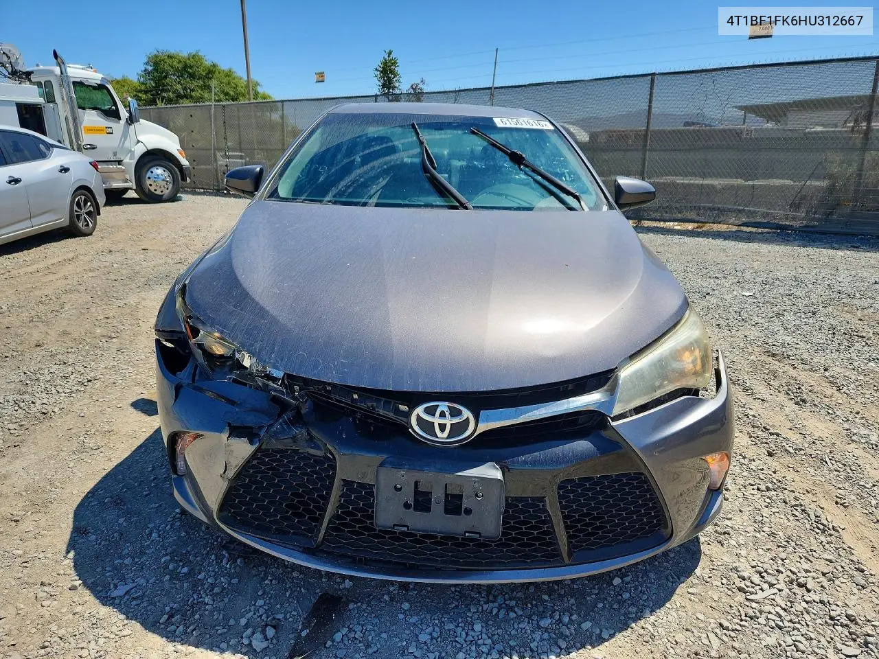 2017 Toyota Camry Se VIN: 4T1BF1FK6HU312667 Lot: 61561616