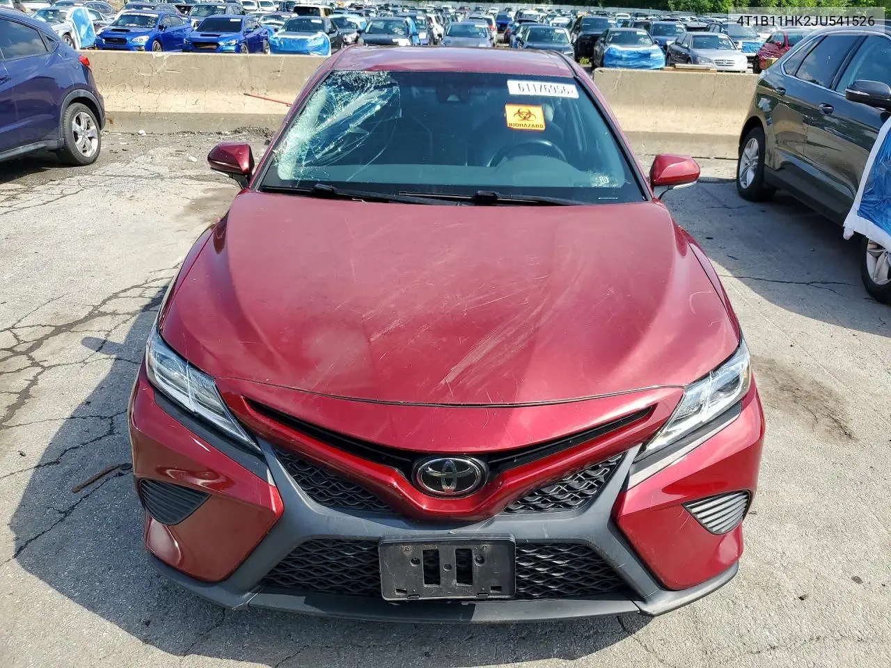 2018 Toyota Camry Se VIN: 4T1B11HK2JU541526 Lot: 61176956