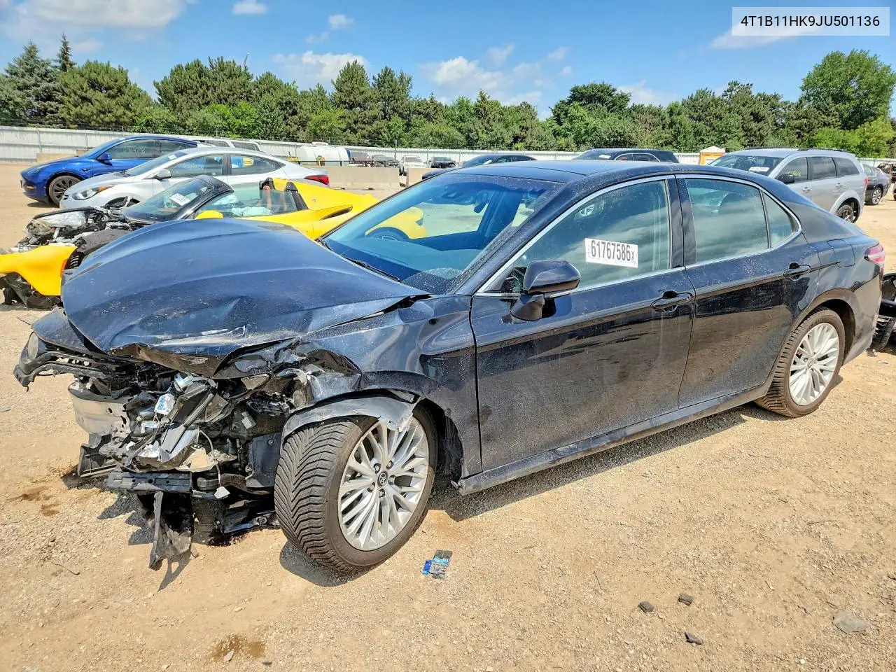 2018 Toyota Camry Xle VIN: 4T1B11HK9JU501136 Lot: 61767586