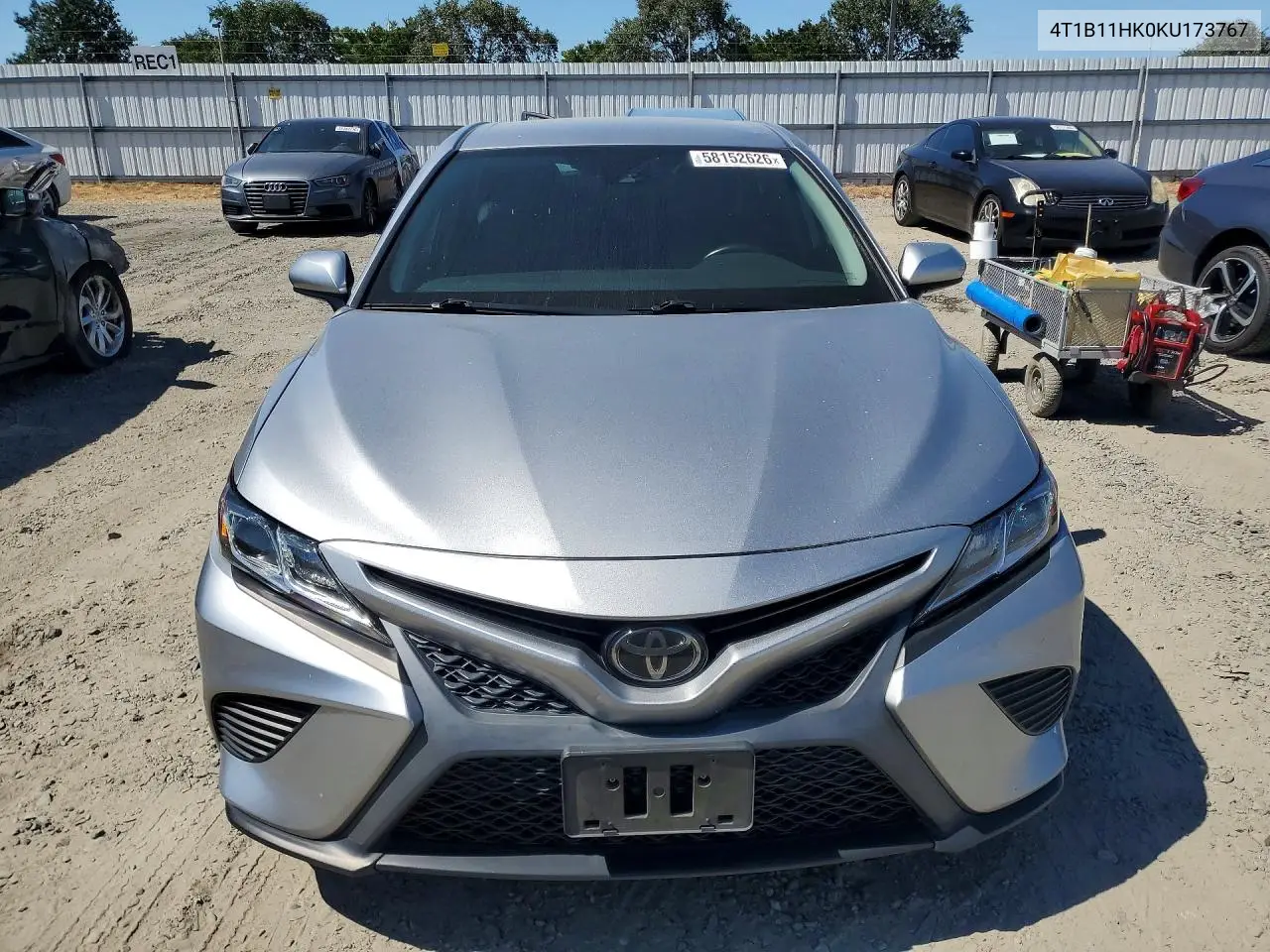 2019 Toyota Camry Se VIN: 4T1B11HK0KU173767 Lot: 58152626