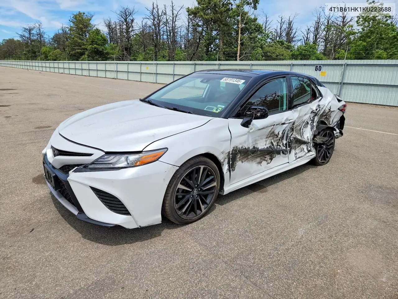 2019 Toyota Camry Xse VIN: 4T1B61HK1KU223688 Lot: 58191346