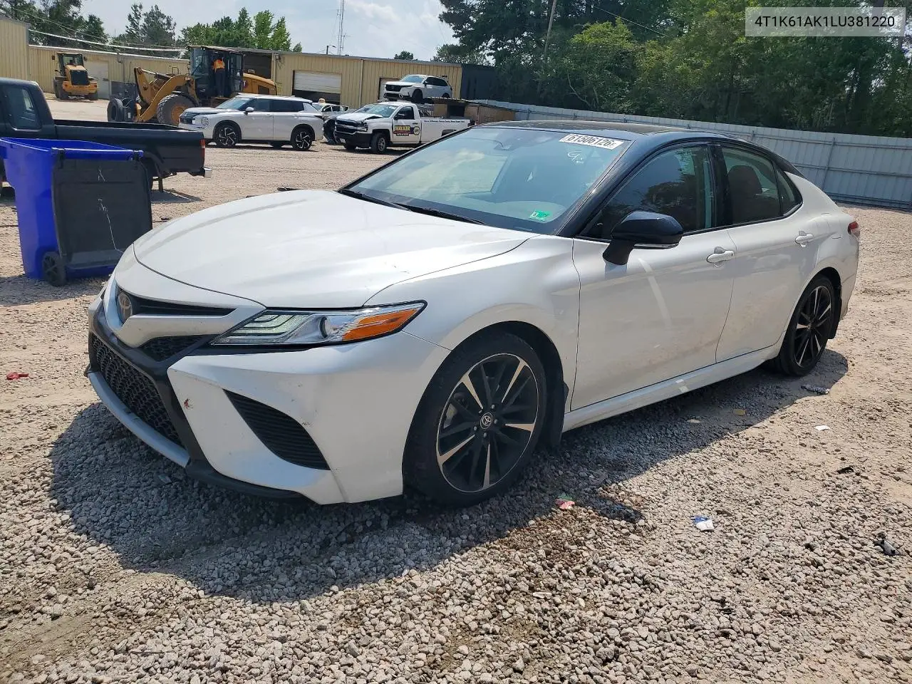 2020 Toyota Camry Xse VIN: 4T1K61AK1LU381220 Lot: 61506126