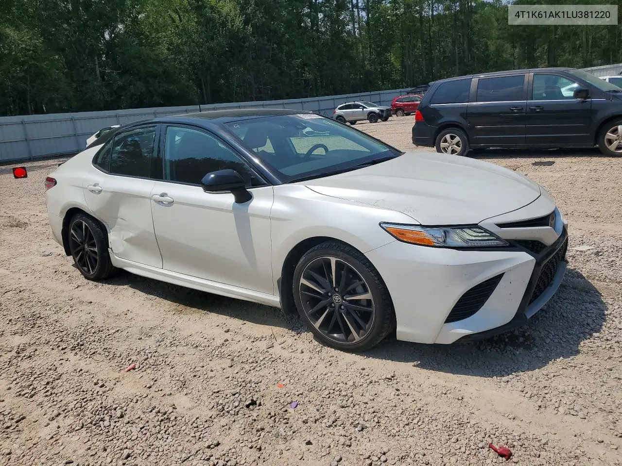 2020 Toyota Camry Xse VIN: 4T1K61AK1LU381220 Lot: 61506126