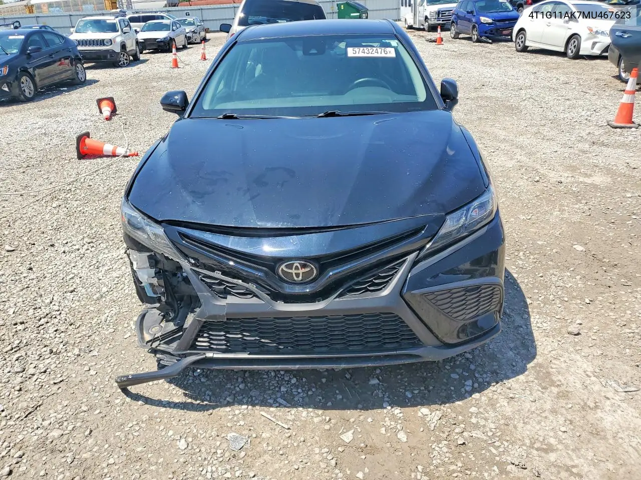 2021 Toyota Camry Se VIN: 4T1G11AK7MU467623 Lot: 57432476