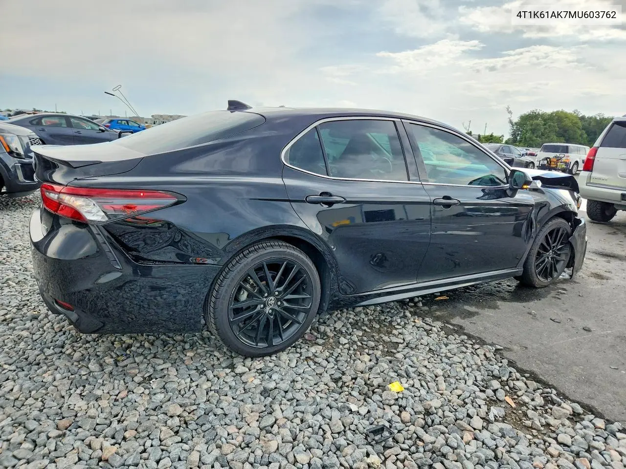 2021 Toyota Camry Xse VIN: 4T1K61AK7MU603762 Lot: 58701686