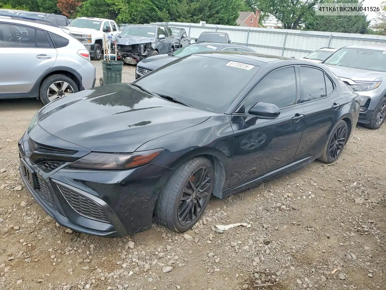 2021 Toyota Camry Xse VIN: 4T1K61BK2MU041526 Lot: 61733226