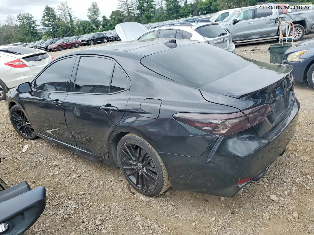 2021 Toyota Camry Xse VIN: 4T1K61BK2MU041526 Lot: 61733226