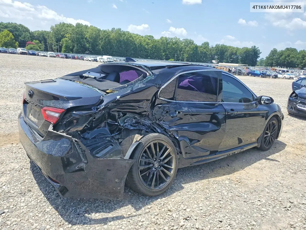 2021 Toyota Camry Xse VIN: 4T1K61AK0MU417786 Lot: 62038876