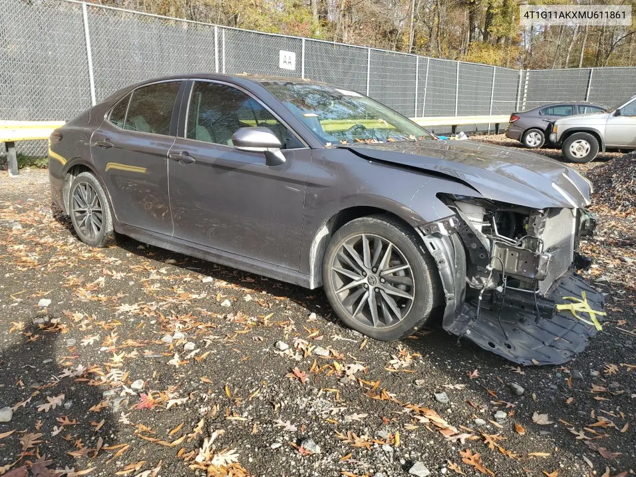 4T1G11AKXMU611861 2021 Toyota Camry Se