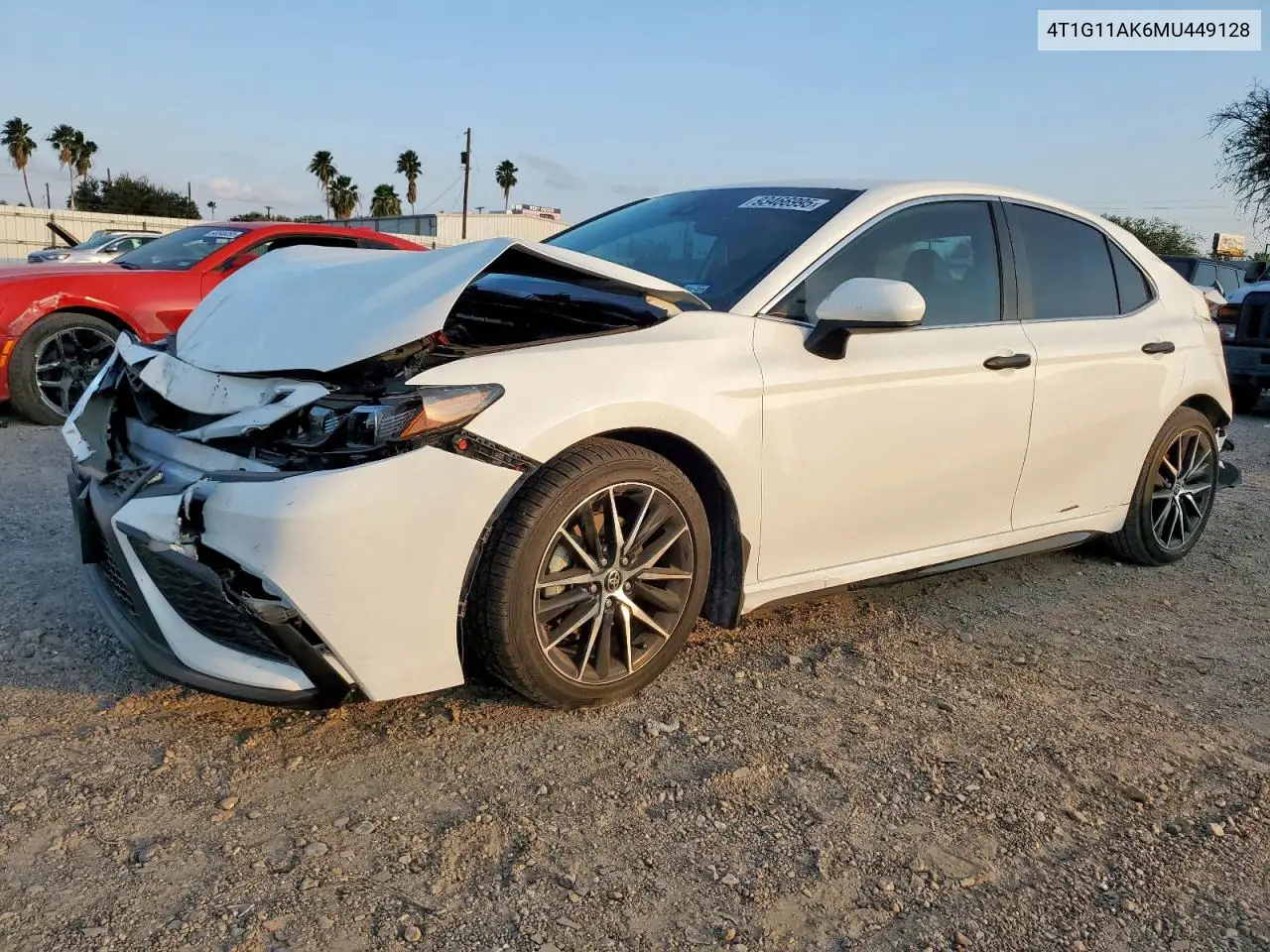 4T1G11AK6MU449128 2021 Toyota Camry Se