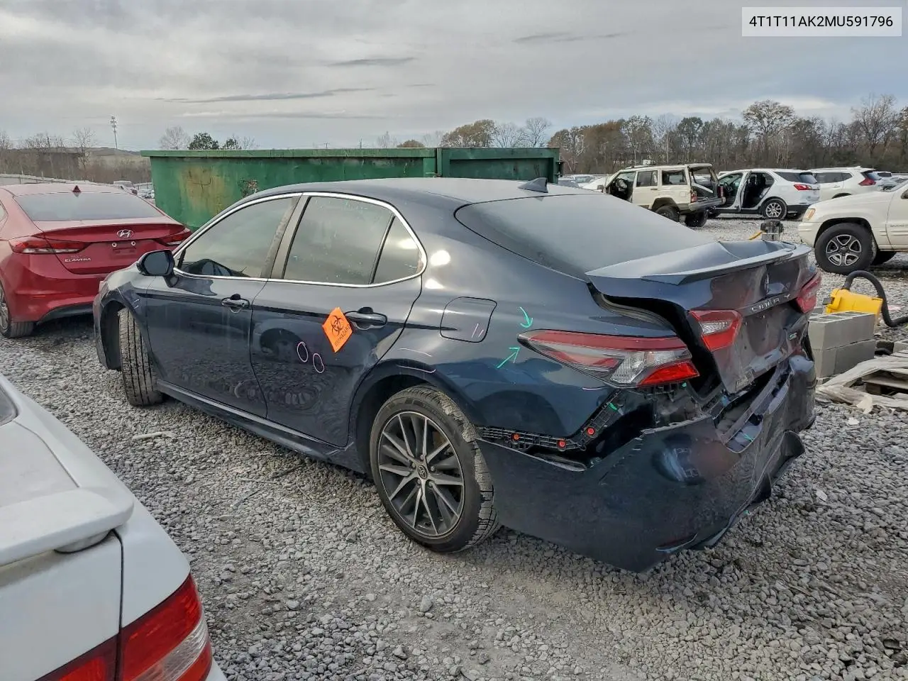4T1T11AK2MU591796 2021 Toyota Camry Se