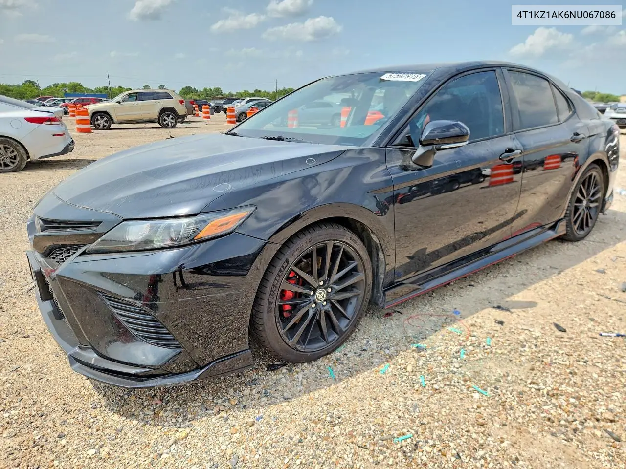 2022 Toyota Camry Trd VIN: 4T1KZ1AK6NU067086 Lot: 57592916