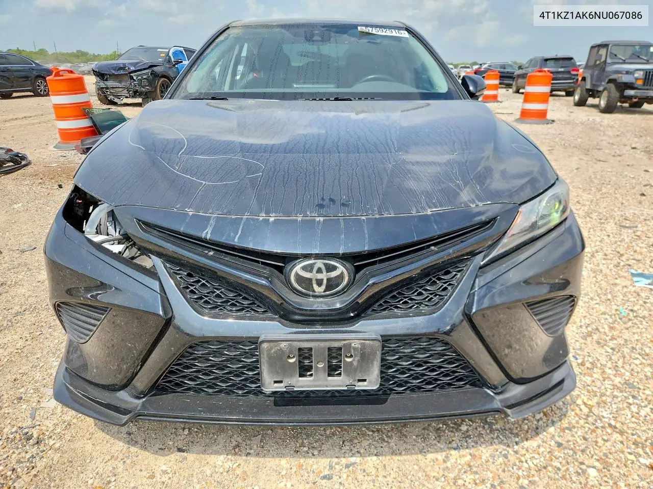 2022 Toyota Camry Trd VIN: 4T1KZ1AK6NU067086 Lot: 57592916