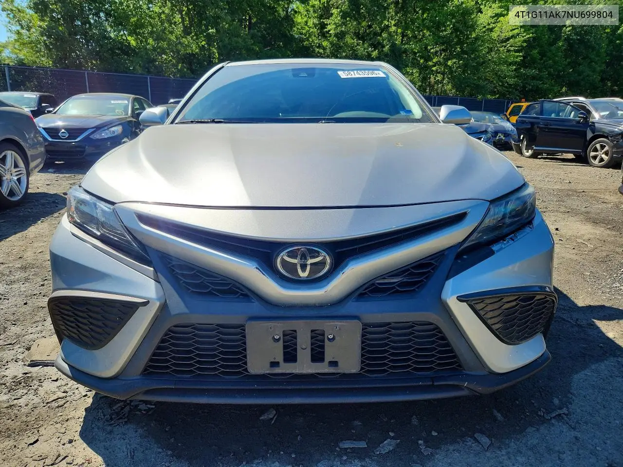 2022 Toyota Camry Se VIN: 4T1G11AK7NU699804 Lot: 58743596