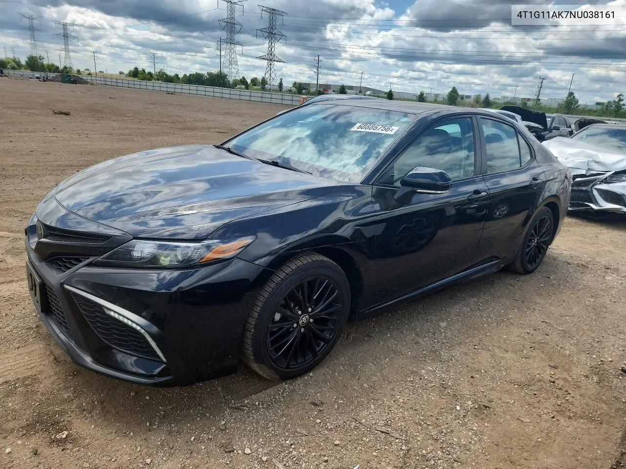 2022 Toyota Camry Se Nightshade VIN: 4T1G11AK7NU038161 Lot: 60886756