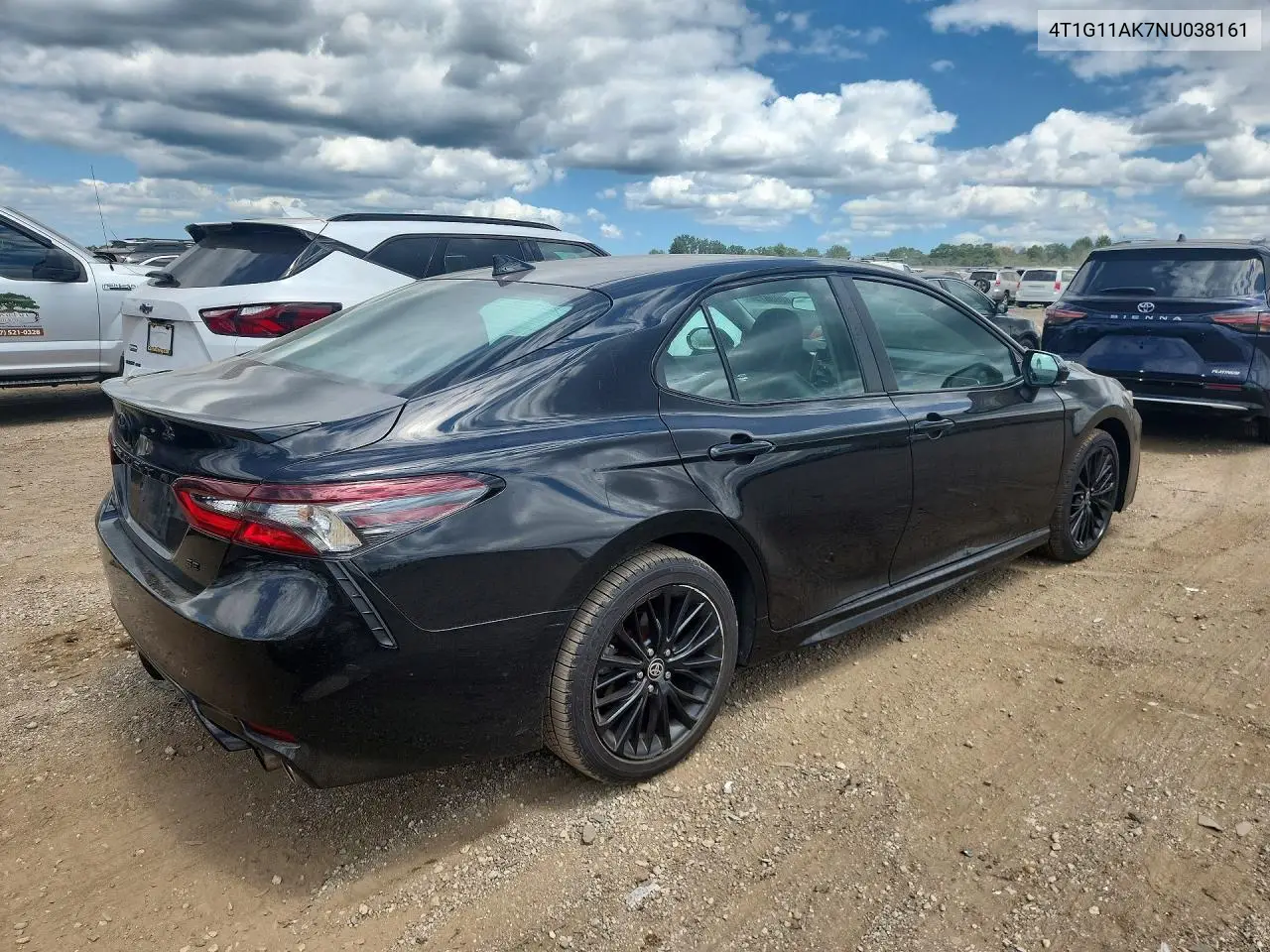 2022 Toyota Camry Se Nightshade VIN: 4T1G11AK7NU038161 Lot: 60886756