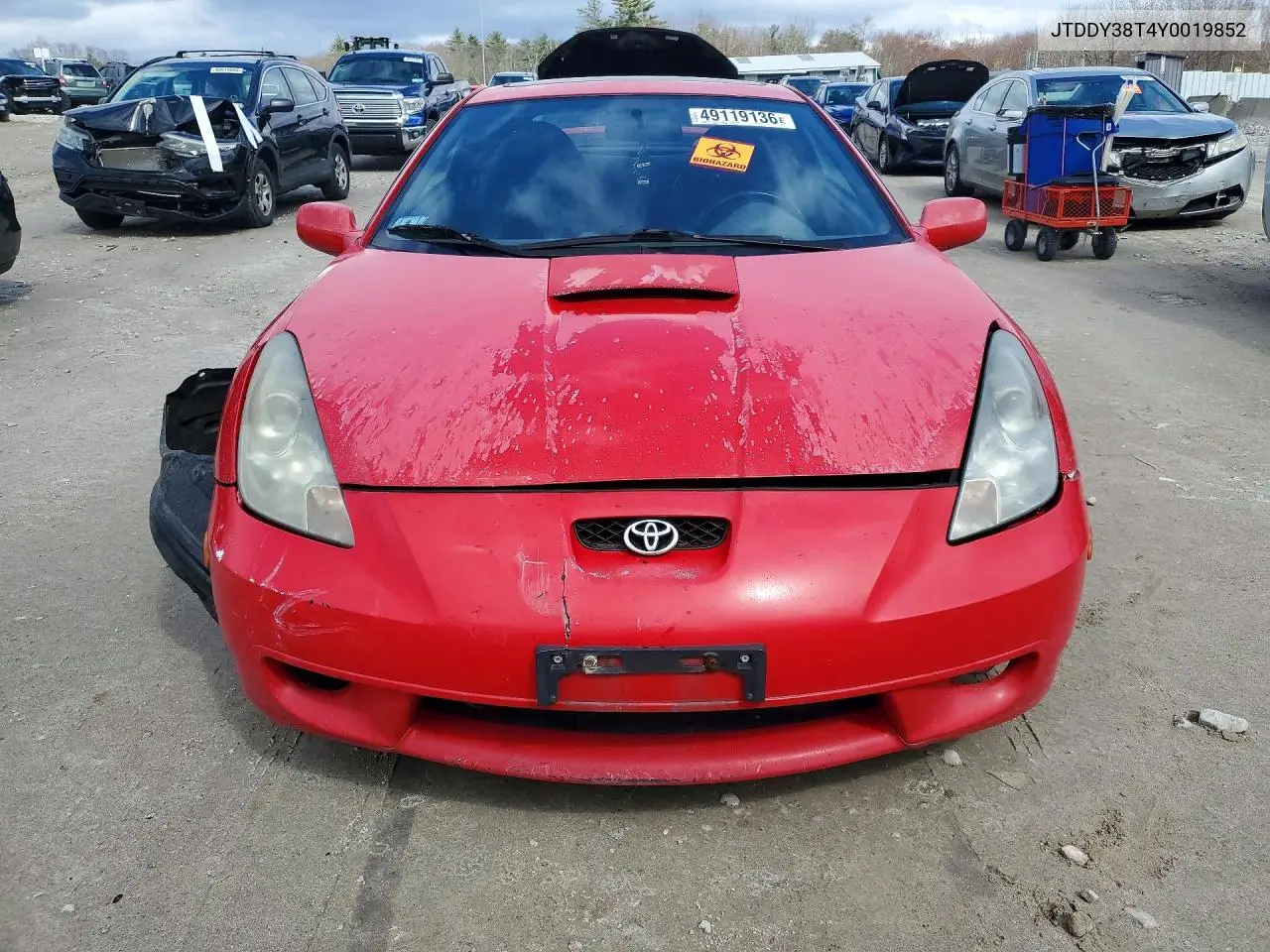 2000 Toyota Celica Gt-S VIN: JTDDY38T4Y0019852 Lot: 49119136