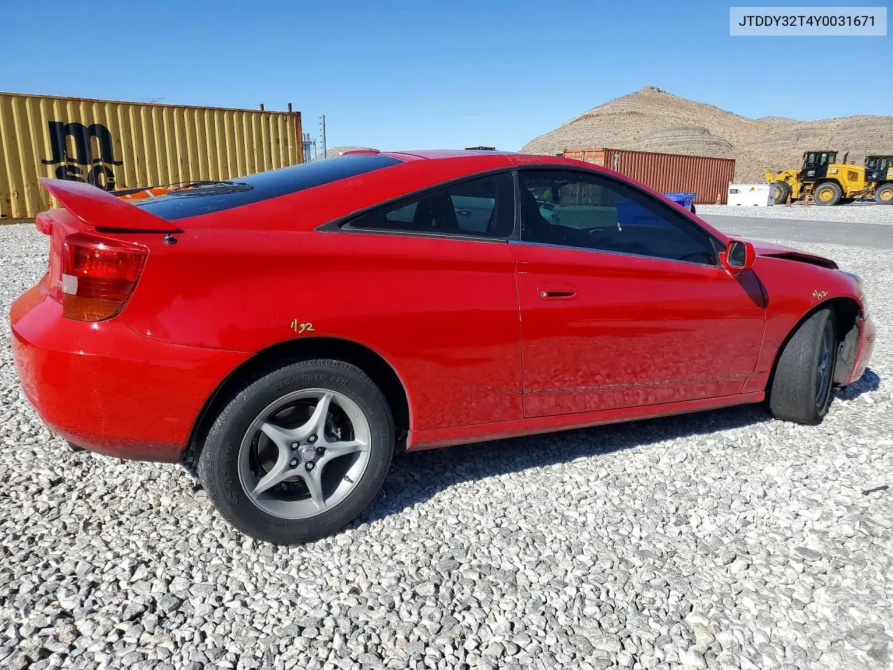 2000 Toyota Celica Gt-S VIN: JTDDY32T4Y0031671 Lot: 52759936