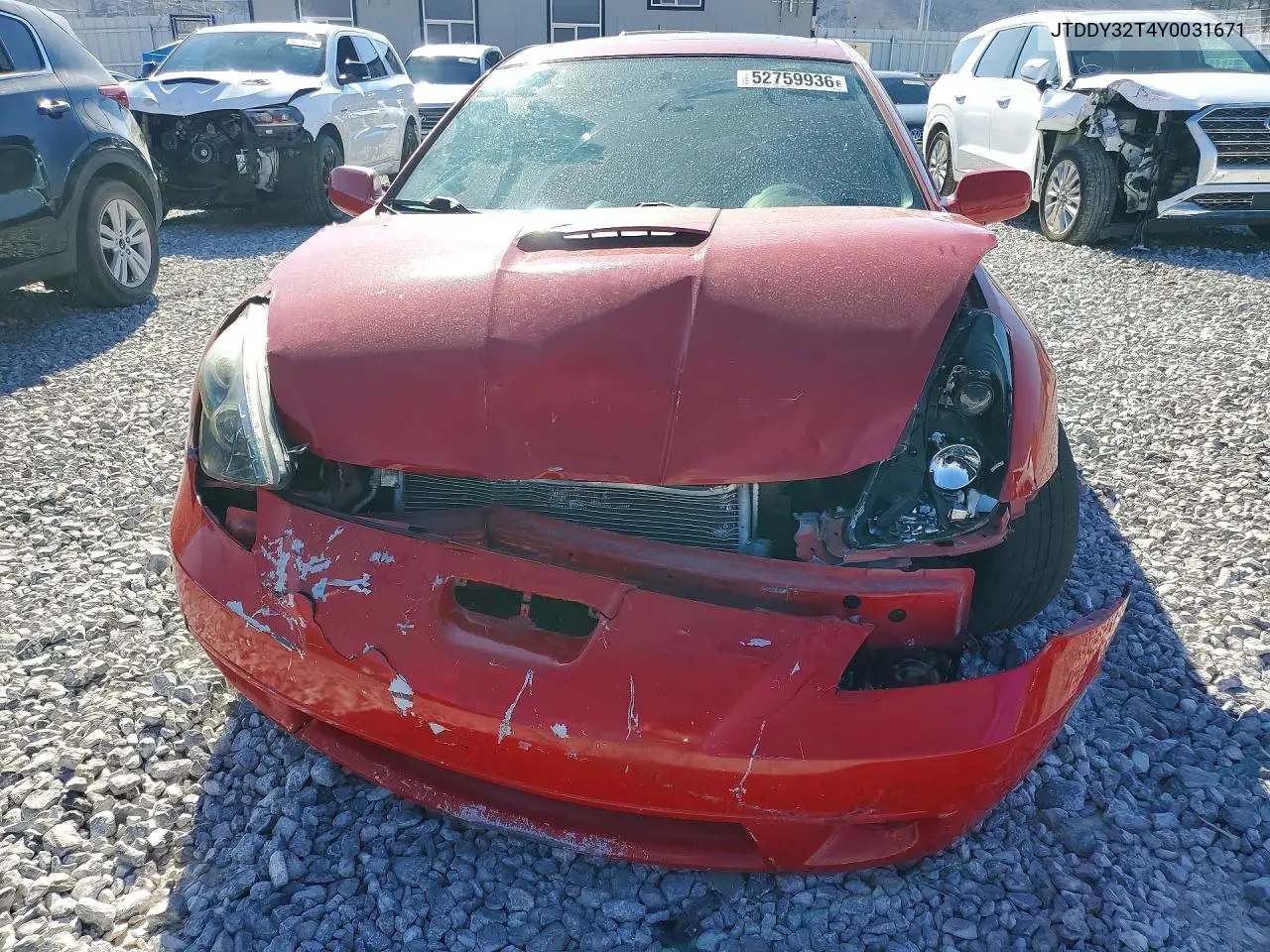 2000 Toyota Celica Gt-S VIN: JTDDY32T4Y0031671 Lot: 52759936
