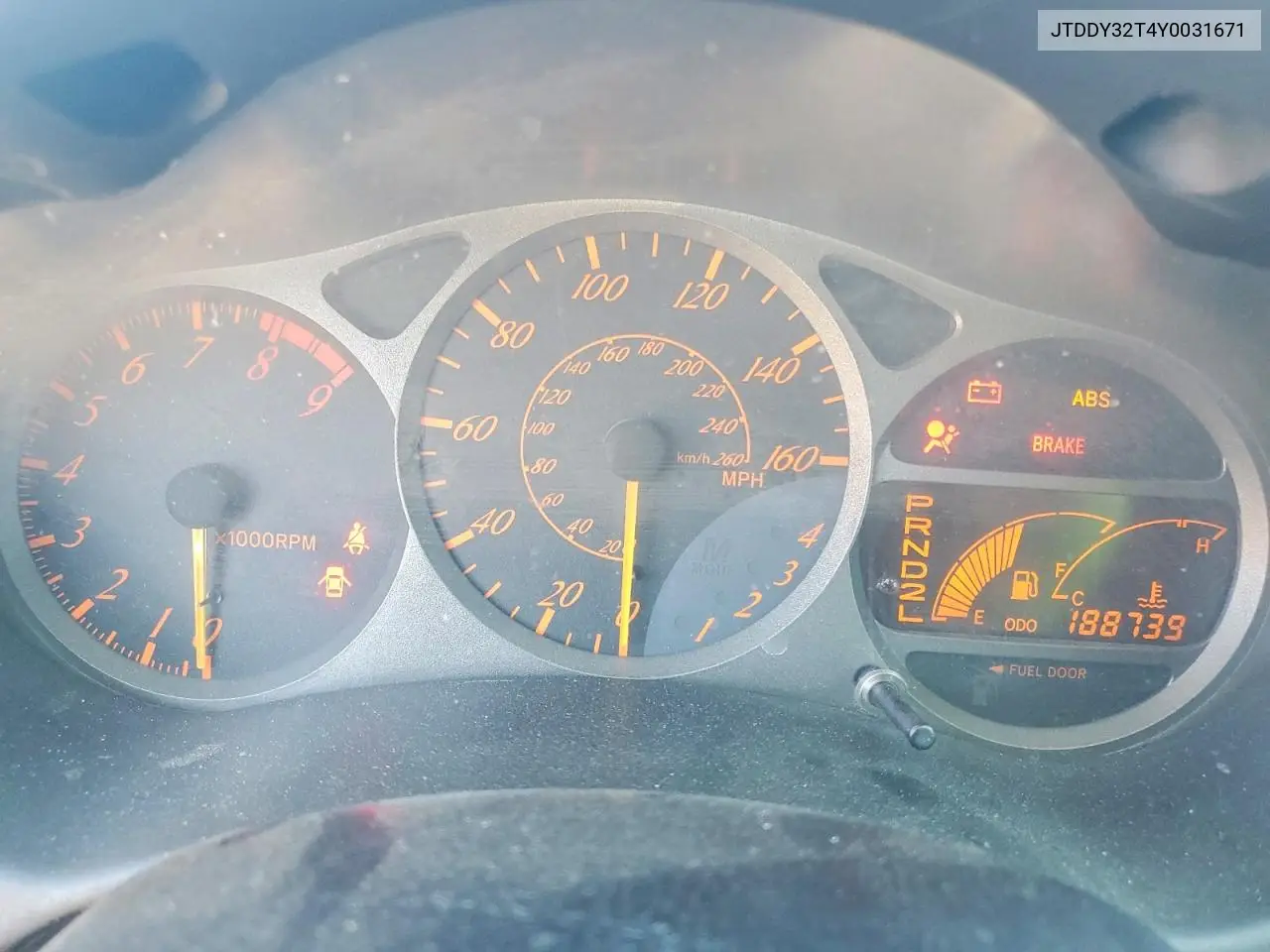 2000 Toyota Celica Gt-S VIN: JTDDY32T4Y0031671 Lot: 52759936