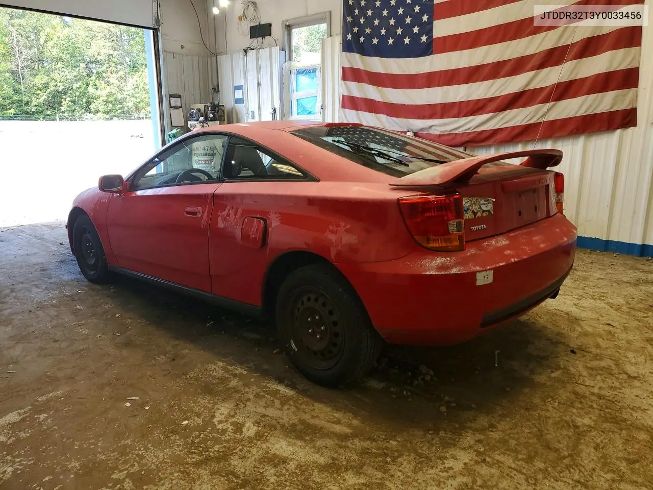 2000 Toyota Celica Gt VIN: JTDDR32T3Y0033456 Lot: 61491166