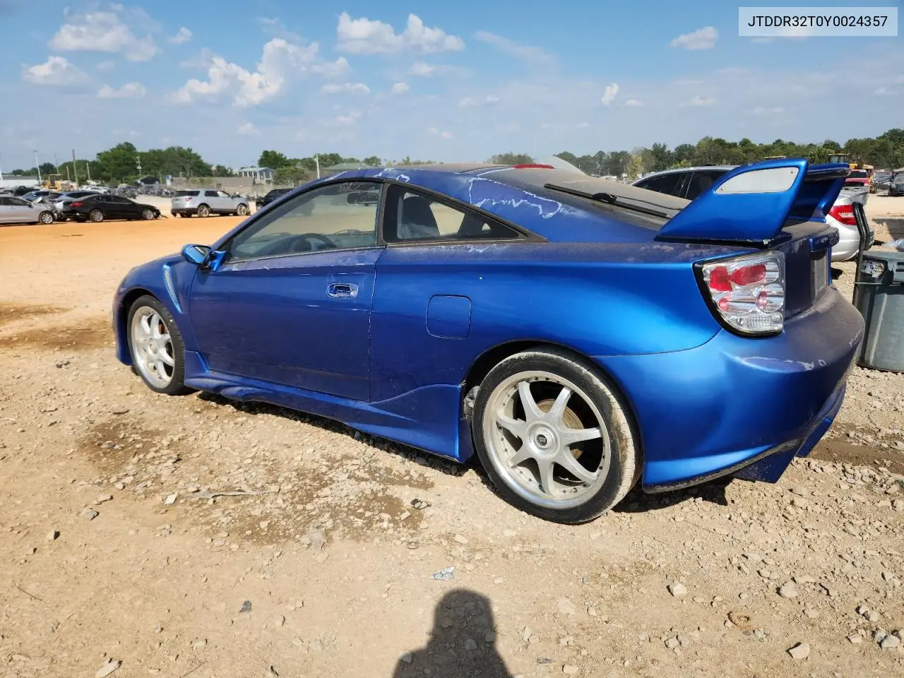 2002 Toyota Celica VIN: JTDDR32T0Y0024357 Lot: 45592026