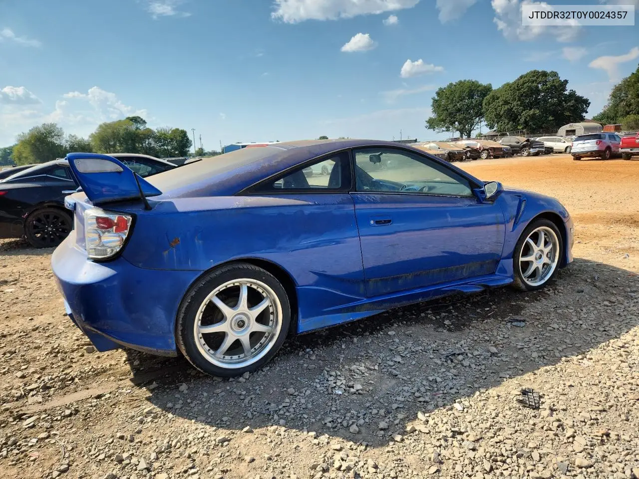 2002 Toyota Celica VIN: JTDDR32T0Y0024357 Lot: 45592026