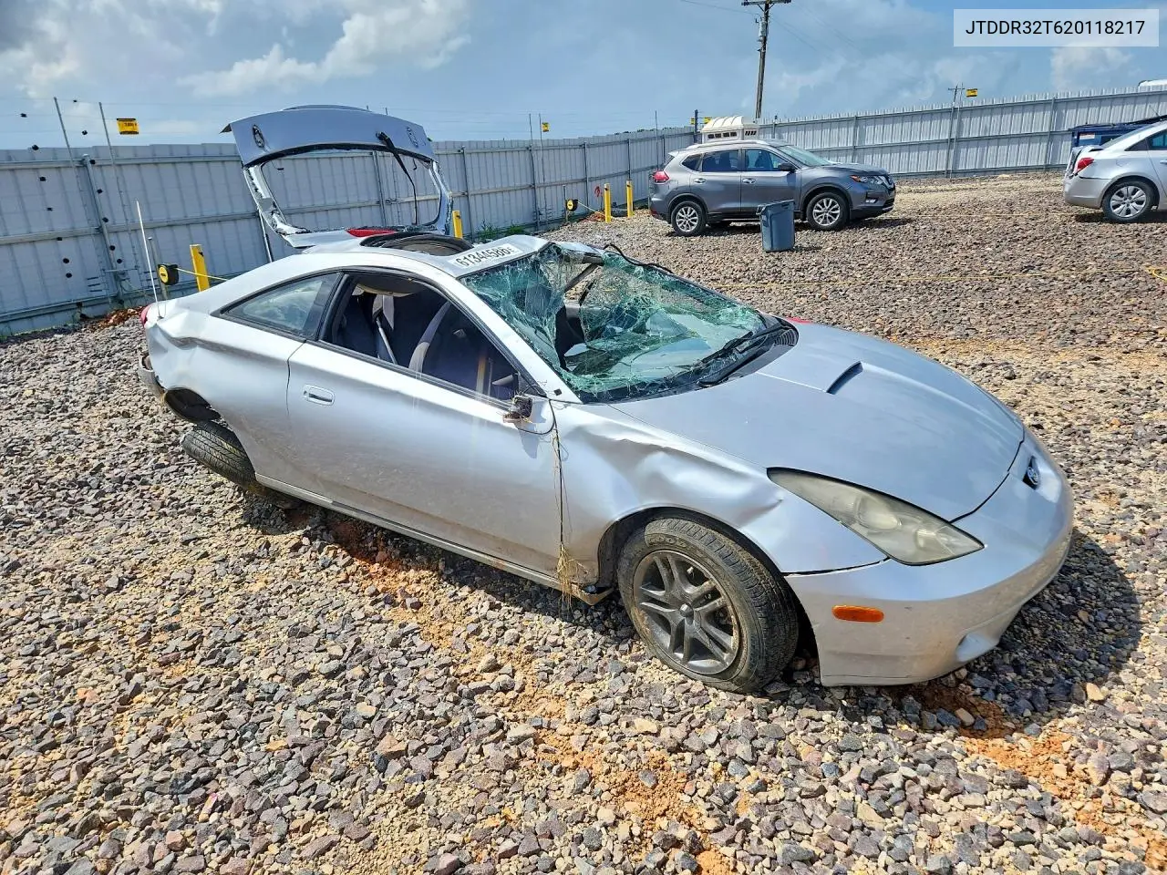 2002 Toyota Celica Gt VIN: JTDDR32T620118217 Lot: 61344586