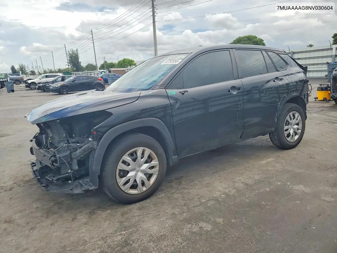 2022 Toyota Corolla Cross L VIN: 7MUAAAAG8NV030604 Lot: 54763856