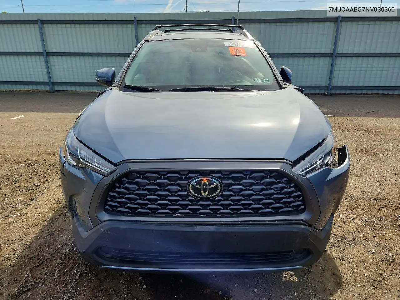 2022 Toyota Corolla Cross Le VIN: 7MUCAABG7NV030360 Lot: 55743926