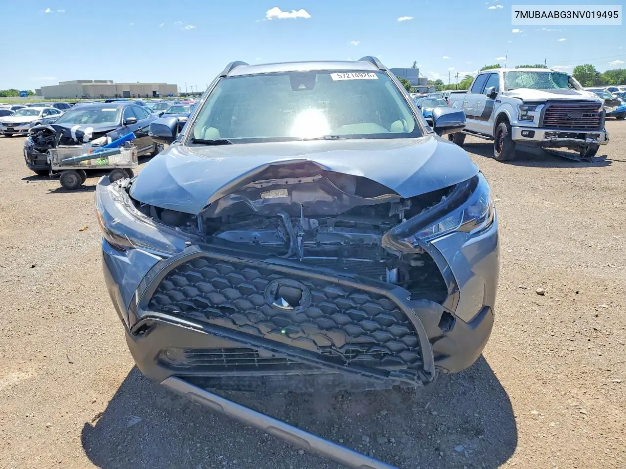 2022 Toyota Corolla Cross Le VIN: 7MUBAABG3NV019495 Lot: 57214926