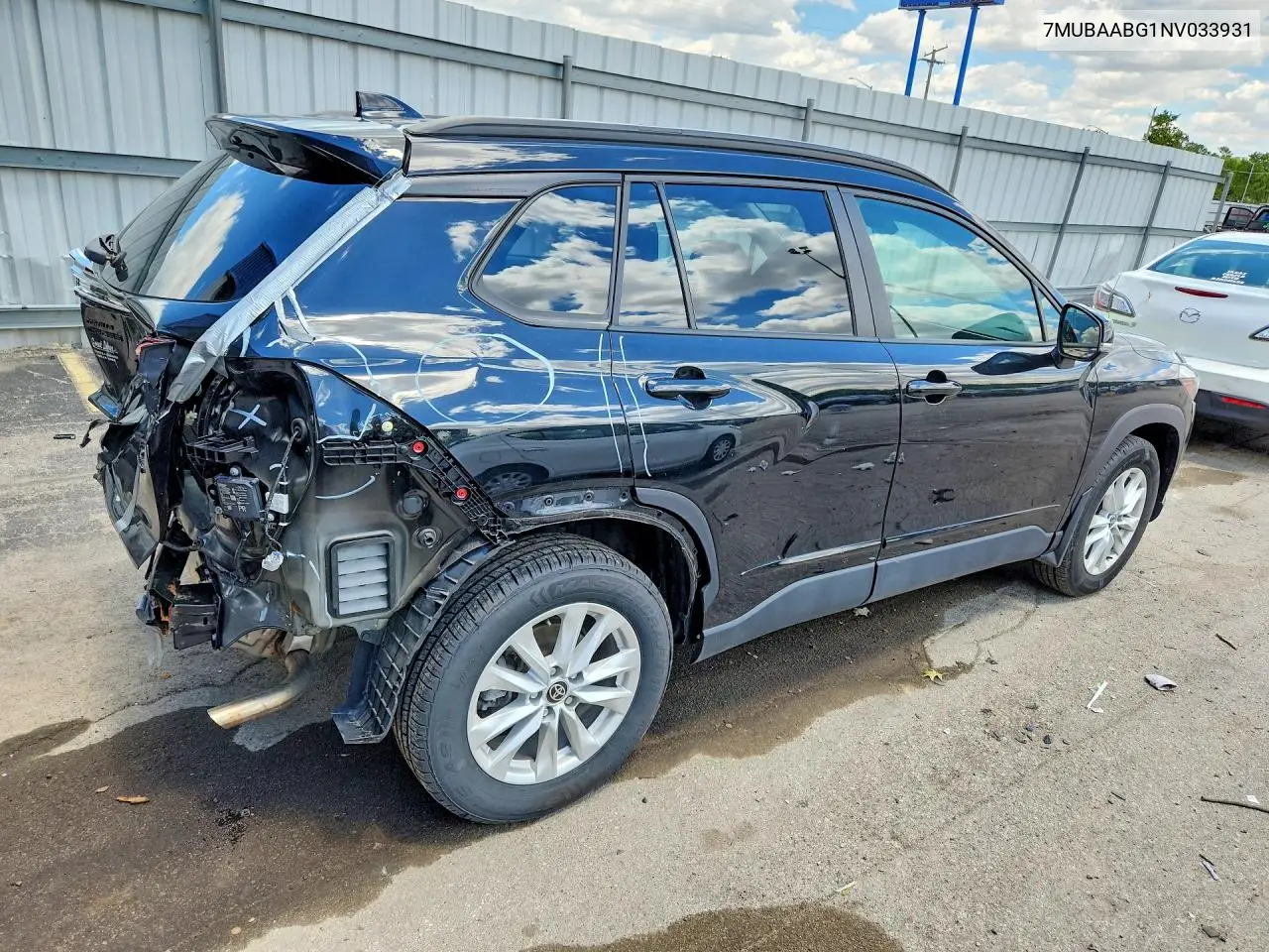 2022 Toyota Corolla Cross Le VIN: 7MUBAABG1NV033931 Lot: 57507726