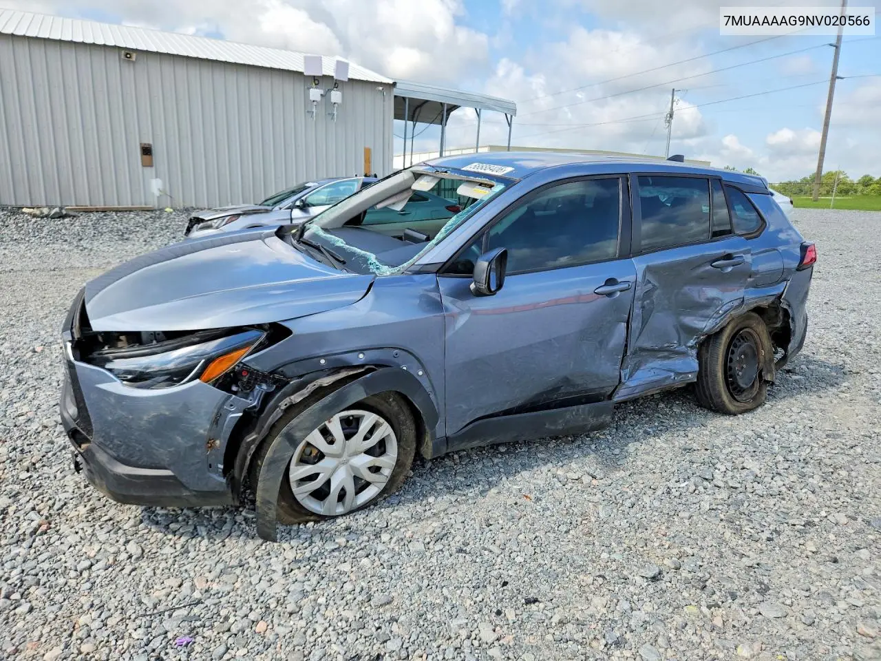 2022 Toyota Corolla Cross L VIN: 7MUAAAAG9NV020566 Lot: 58888406