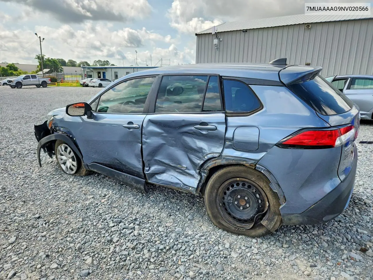 2022 Toyota Corolla Cross L VIN: 7MUAAAAG9NV020566 Lot: 58888406