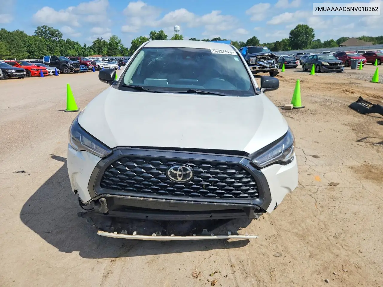 2022 Toyota Corolla Cross L VIN: 7MUAAAAG5NV018362 Lot: 58988926