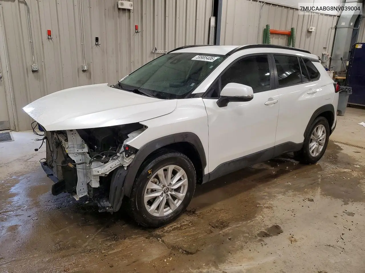 2022 Toyota Corolla Cross Le VIN: 7MUCAABG8NV039004 Lot: 59985406