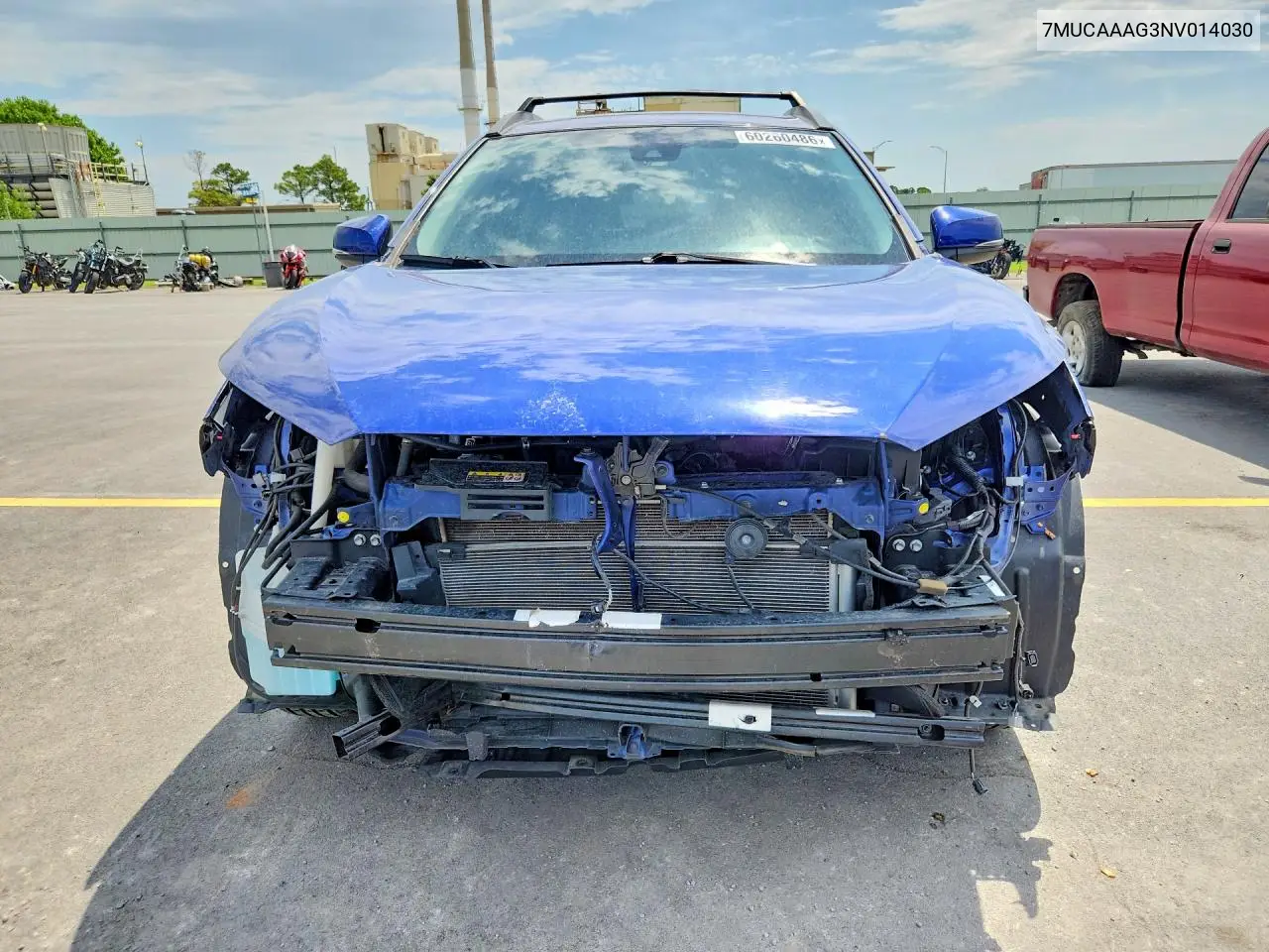 2022 Toyota Corolla Cross Le VIN: 7MUCAAAG3NV014030 Lot: 60260486