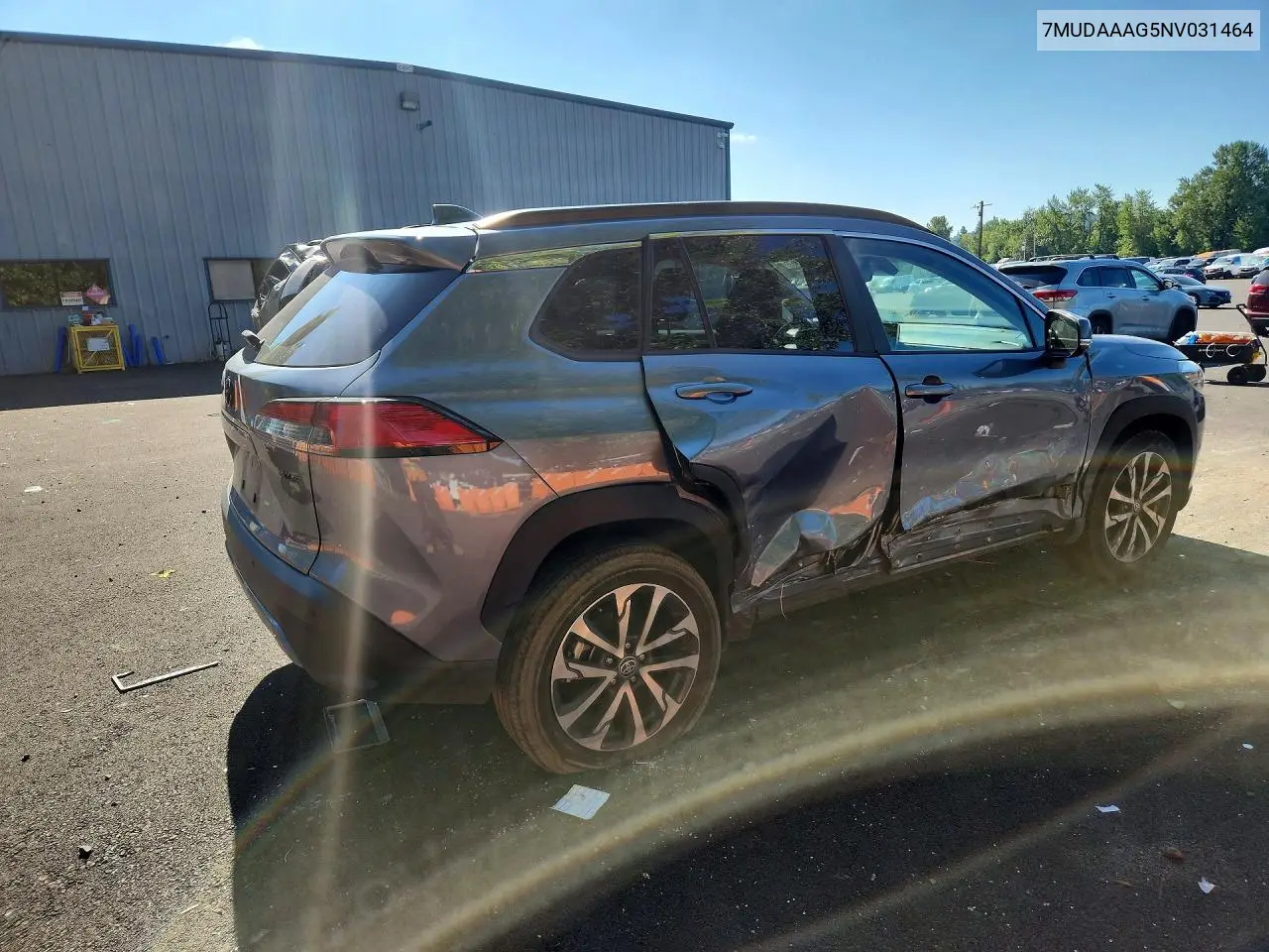 2022 Toyota Corolla Cross Xle VIN: 7MUDAAAG5NV031464 Lot: 60471526
