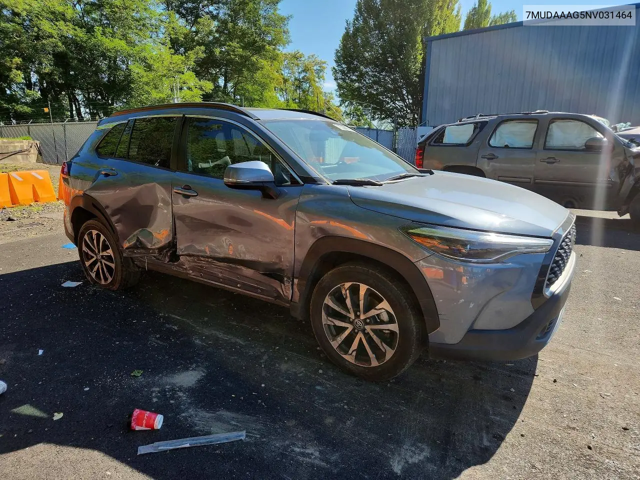2022 Toyota Corolla Cross Xle VIN: 7MUDAAAG5NV031464 Lot: 60471526