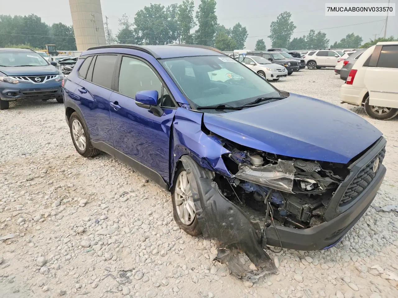 2022 Toyota Corolla Cross Le VIN: 7MUCAABG0NV033570 Lot: 61389166