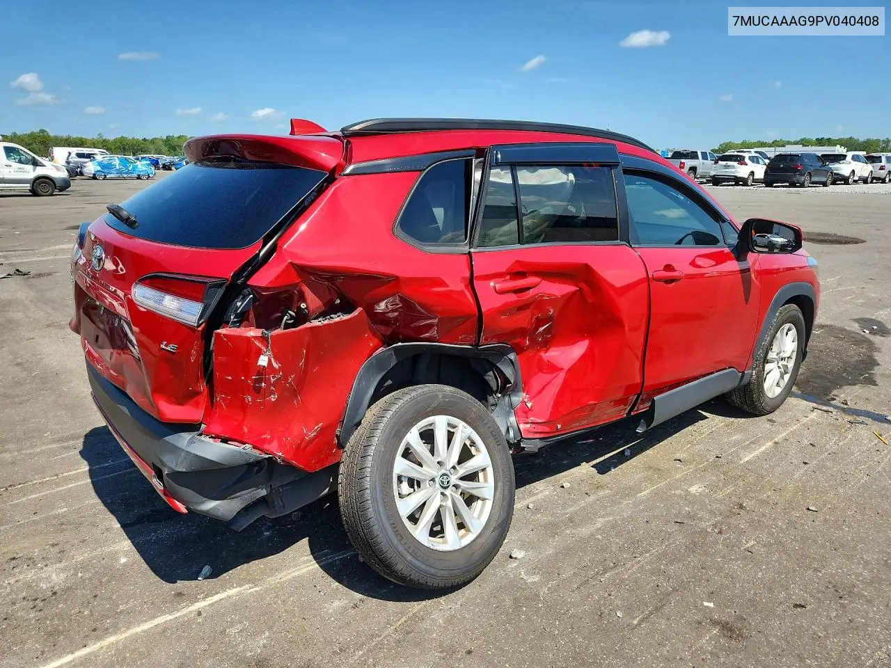 2023 Toyota Corolla Cross Le VIN: 7MUCAAAG9PV040408 Lot: 59147536