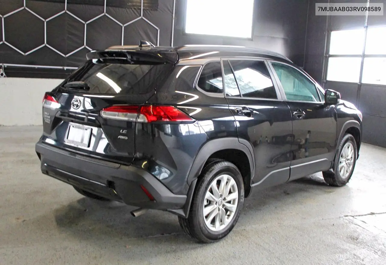 7MUBAABG3RV098589 2024 Toyota Corolla Cross Le