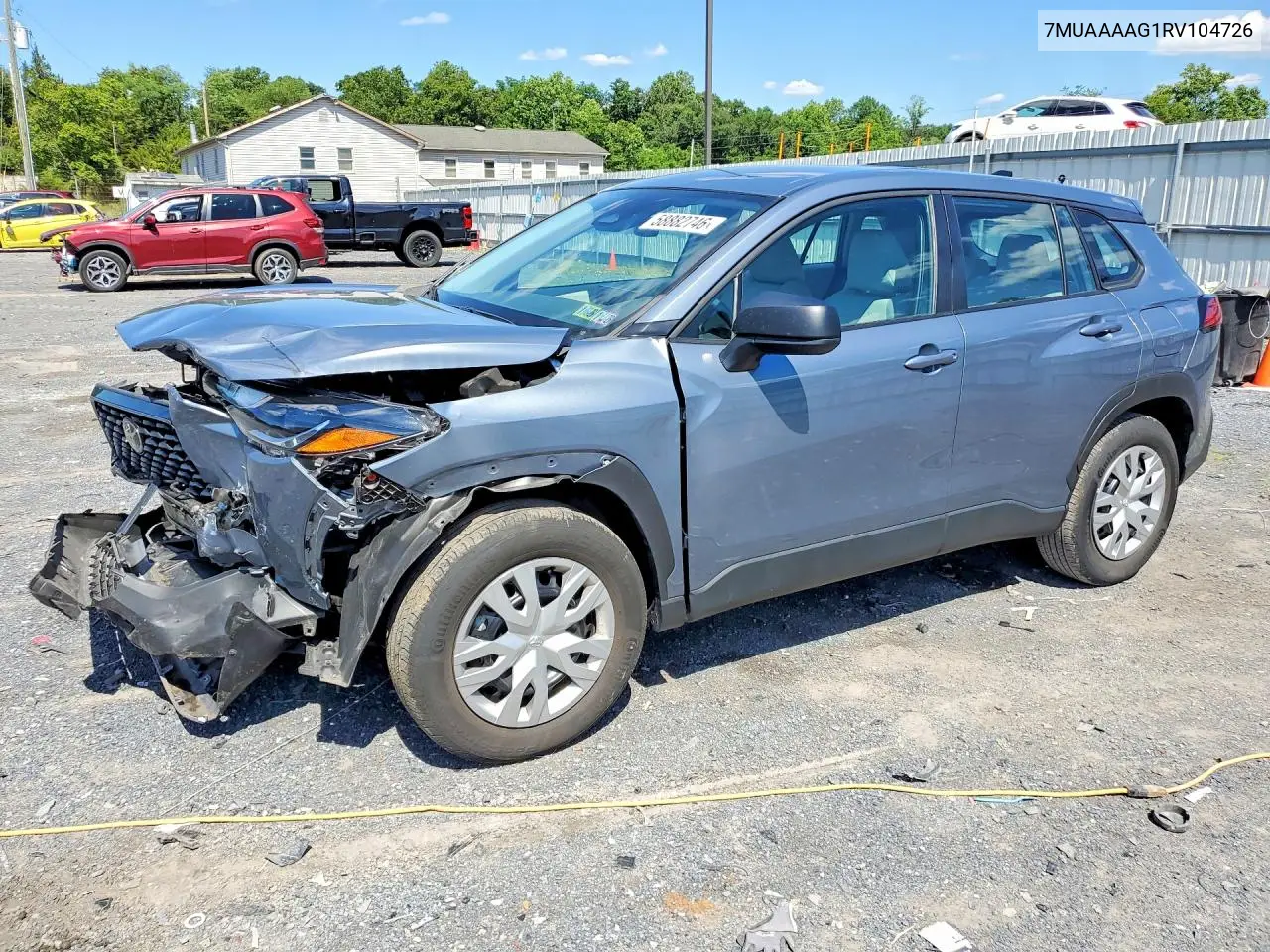 2024 Toyota Corolla Cross L VIN: 7MUAAAAG1RV104726 Lot: 58882746