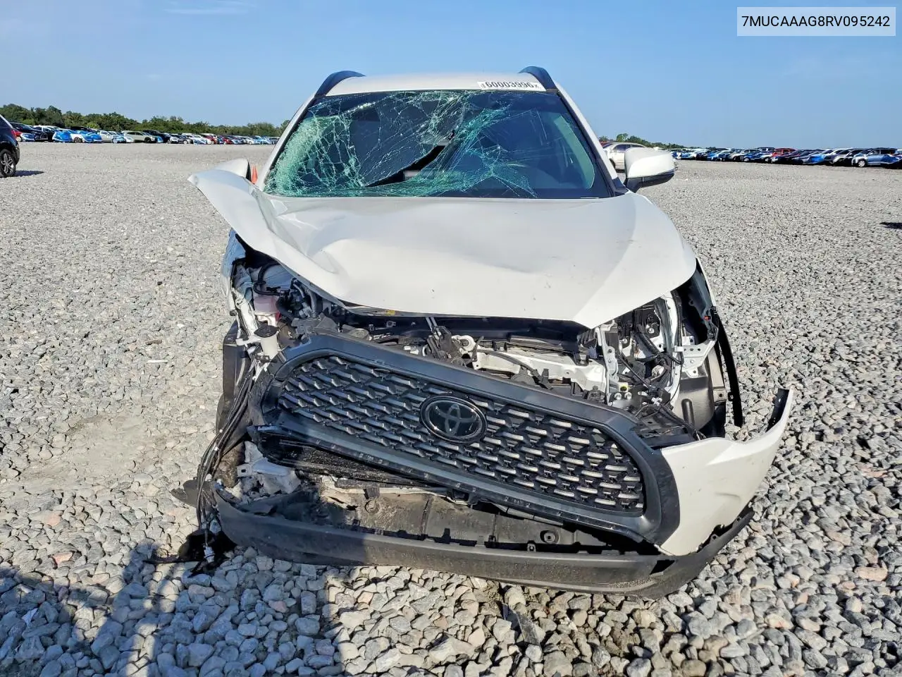 2024 Toyota Corolla Cross Le VIN: 7MUCAAAG8RV095242 Lot: 60003996