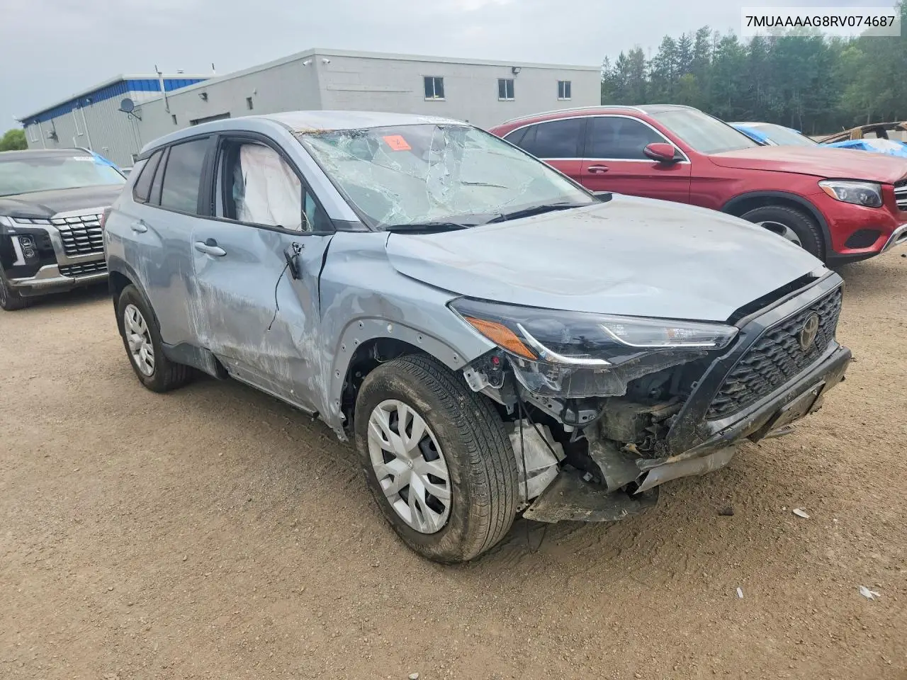 2024 Toyota Corolla Cross L VIN: 7MUAAAAG8RV074687 Lot: 60406636