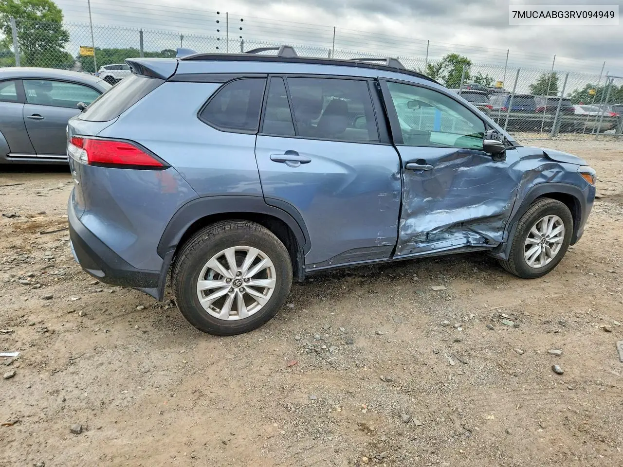 2024 Toyota Corolla Cross Le VIN: 7MUCAABG3RV094949 Lot: 61739106