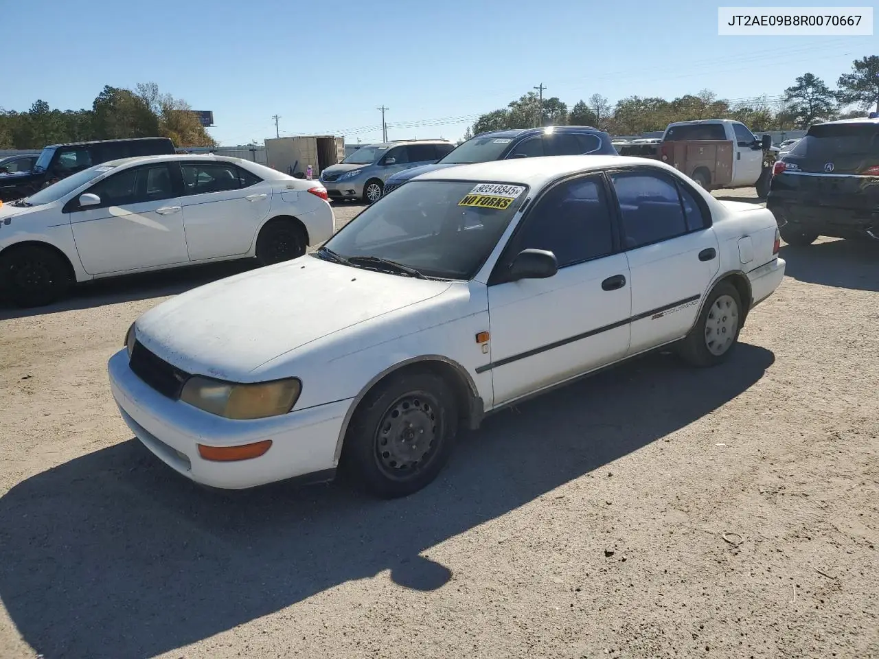 1994 Toyota Corolla Dx VIN: JT2AE09B8R0070667 Lot: 92318845