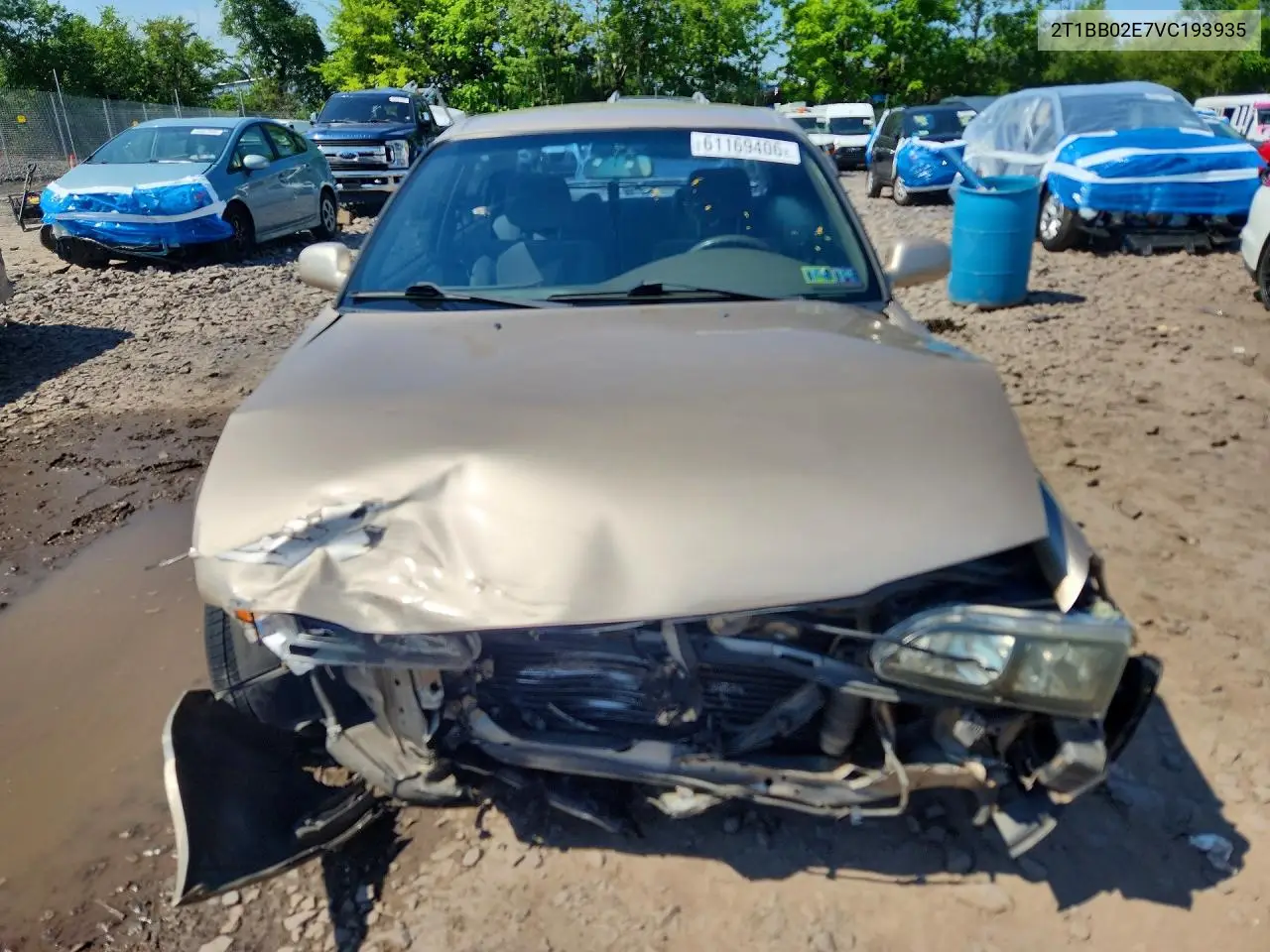 1997 Toyota Corolla Dx VIN: 2T1BB02E7VC193935 Lot: 61169406