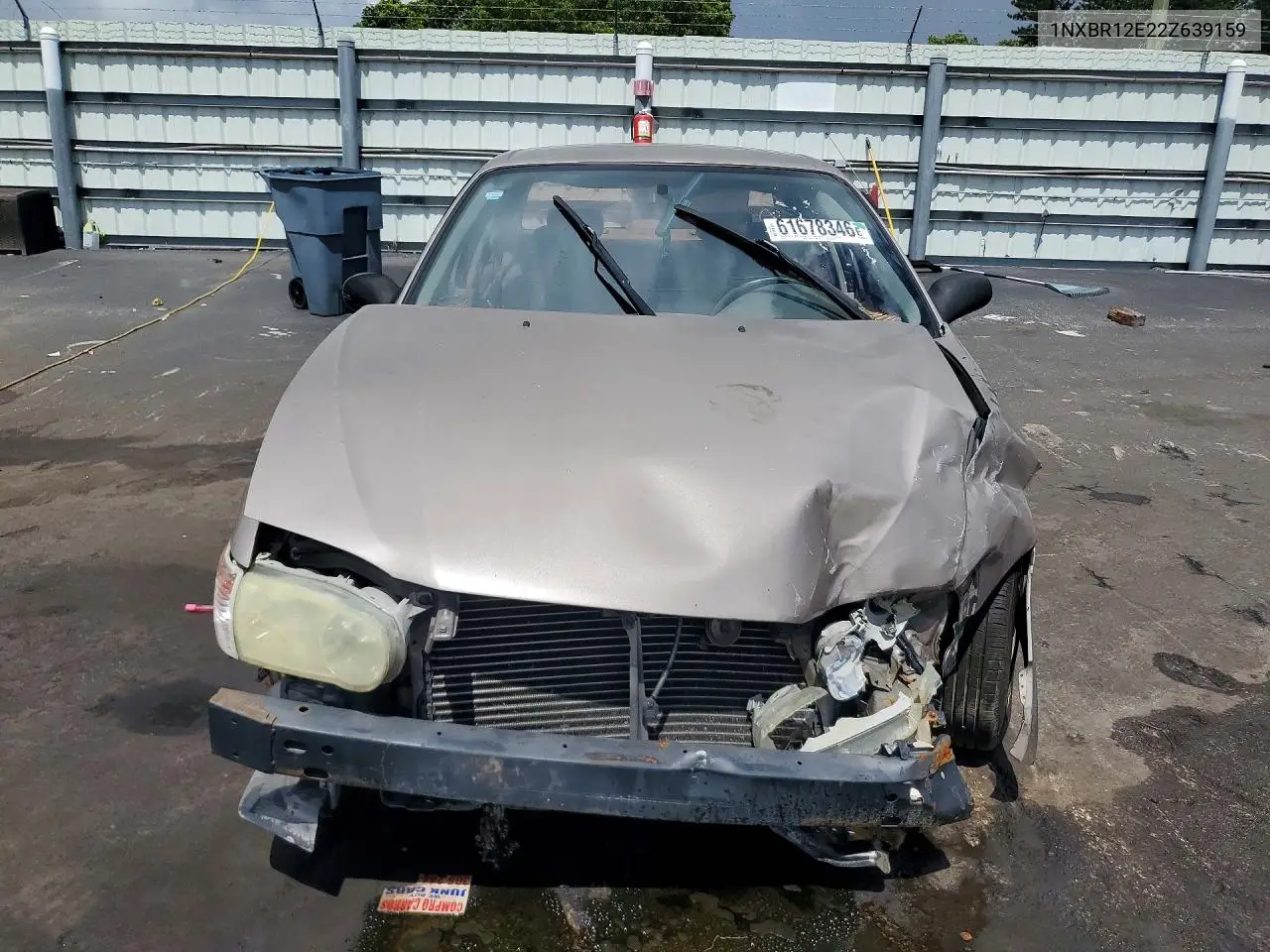 2002 Toyota Corolla Ce VIN: 1NXBR12E22Z639159 Lot: 61678346