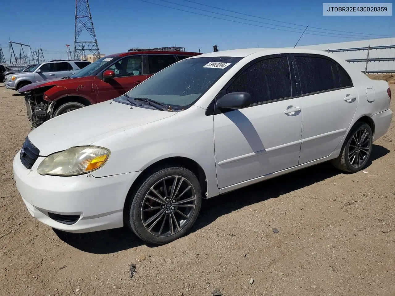 2003 Toyota Corolla Le VIN: JTDBR32E430020359 Lot: 53959346